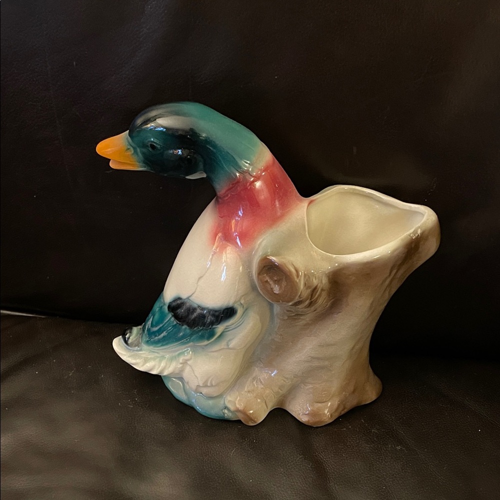 Vintage Royal Copley Mallard Duck Ceramic Planter